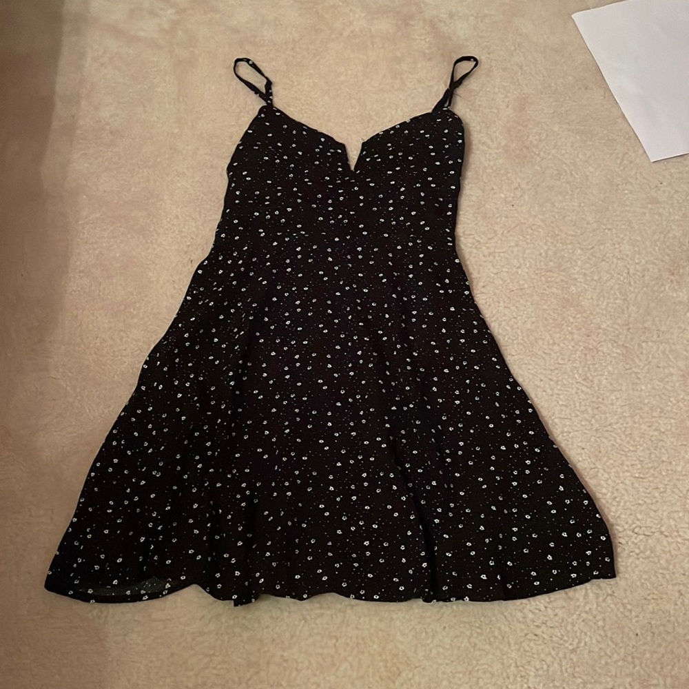 Black flower dress